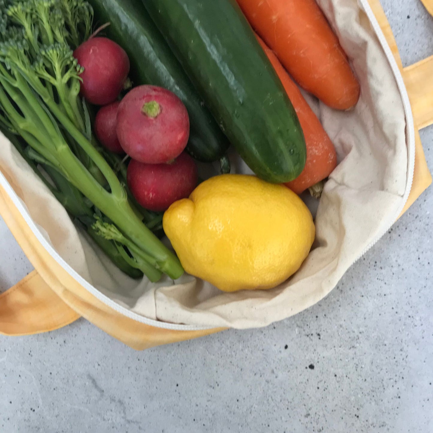 Produce Pod - reusable veggie bag for fridge - Lemon