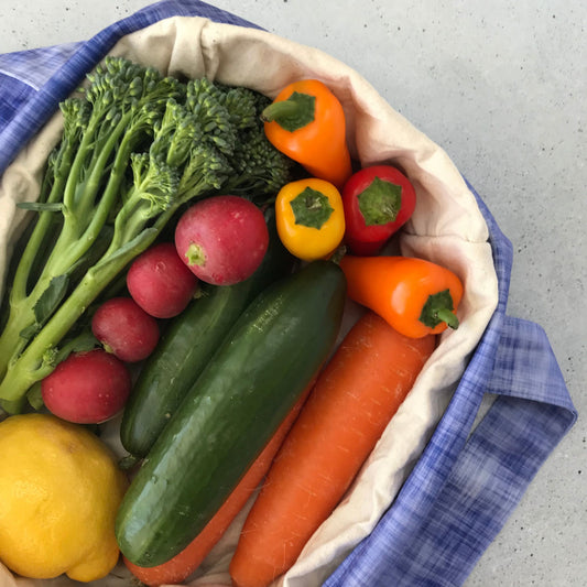 Produce Pod - reusable veggie bag for fridge - Plum