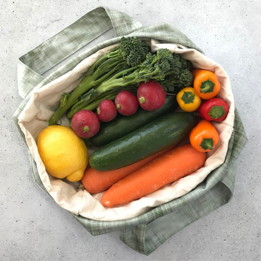 Produce Pod - reusable veggie bag for fridge - Gum Leaf