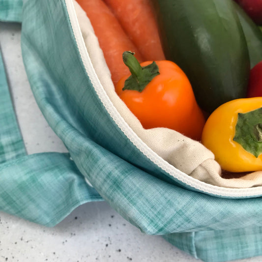 Produce Pod - reusable veggie bag for fridge - Ocean