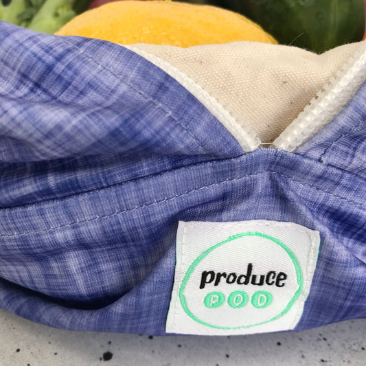 Produce Pod - reusable veggie bag for fridge - Plum