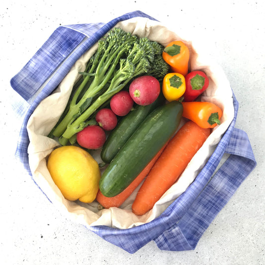 Produce Pod - reusable veggie bag for fridge - Plum