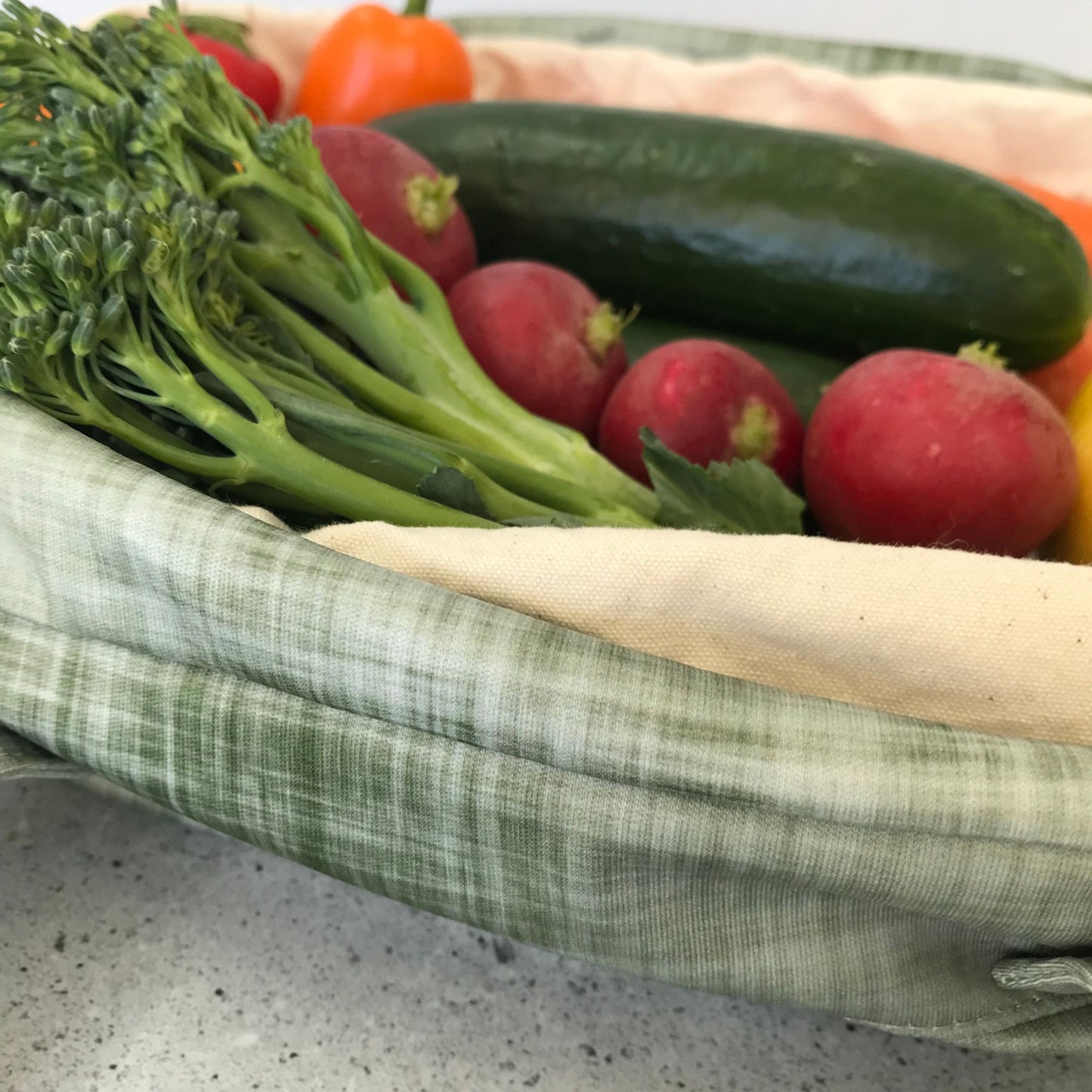 Produce Pod - reusable veggie bag for fridge - Gum Leaf