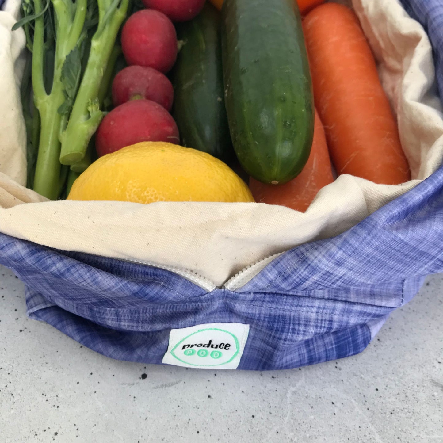 Produce Pod - reusable veggie bag for fridge - Plum PRE ORDER