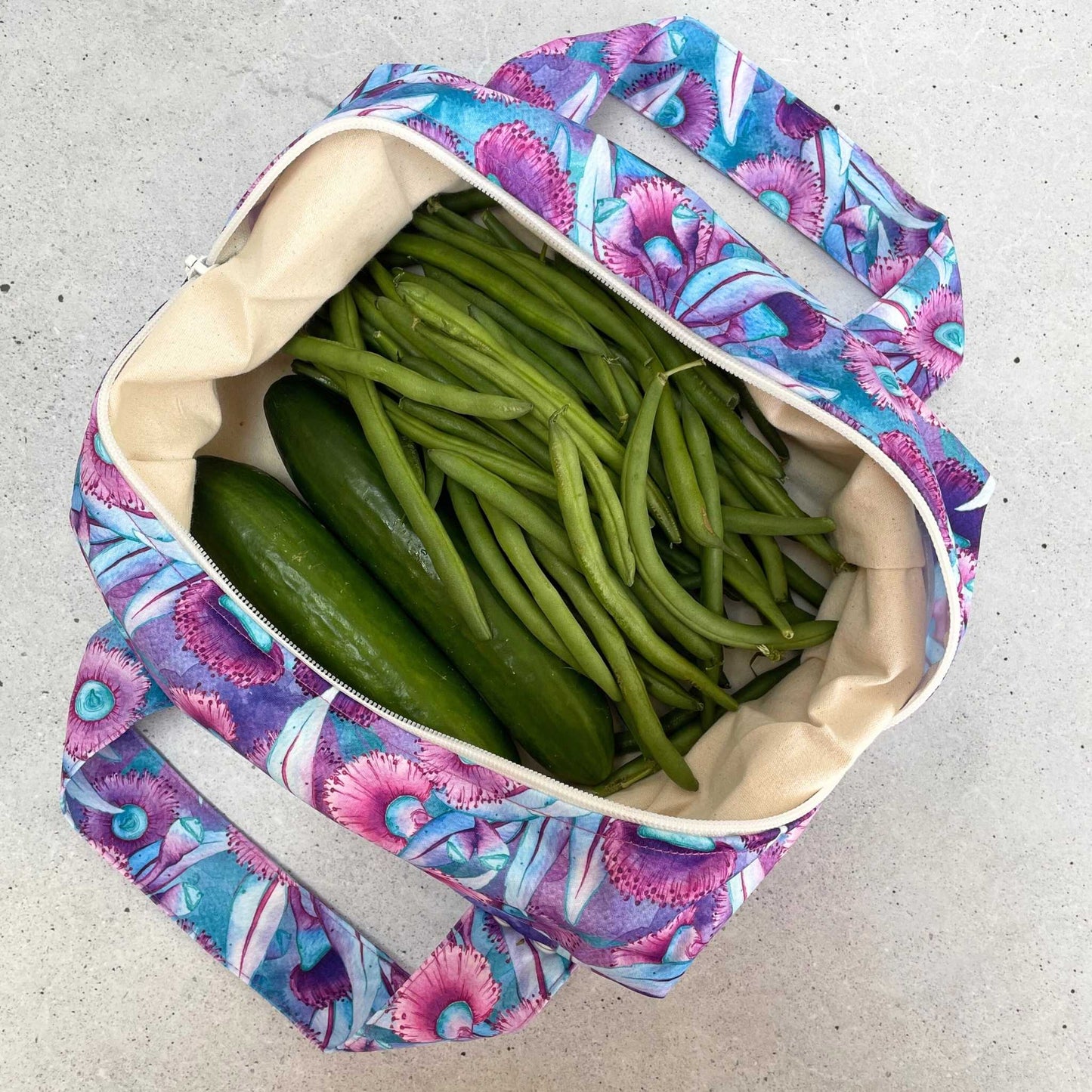 Produce Pod - reusable veggie bag for fridge - Gum Blossom